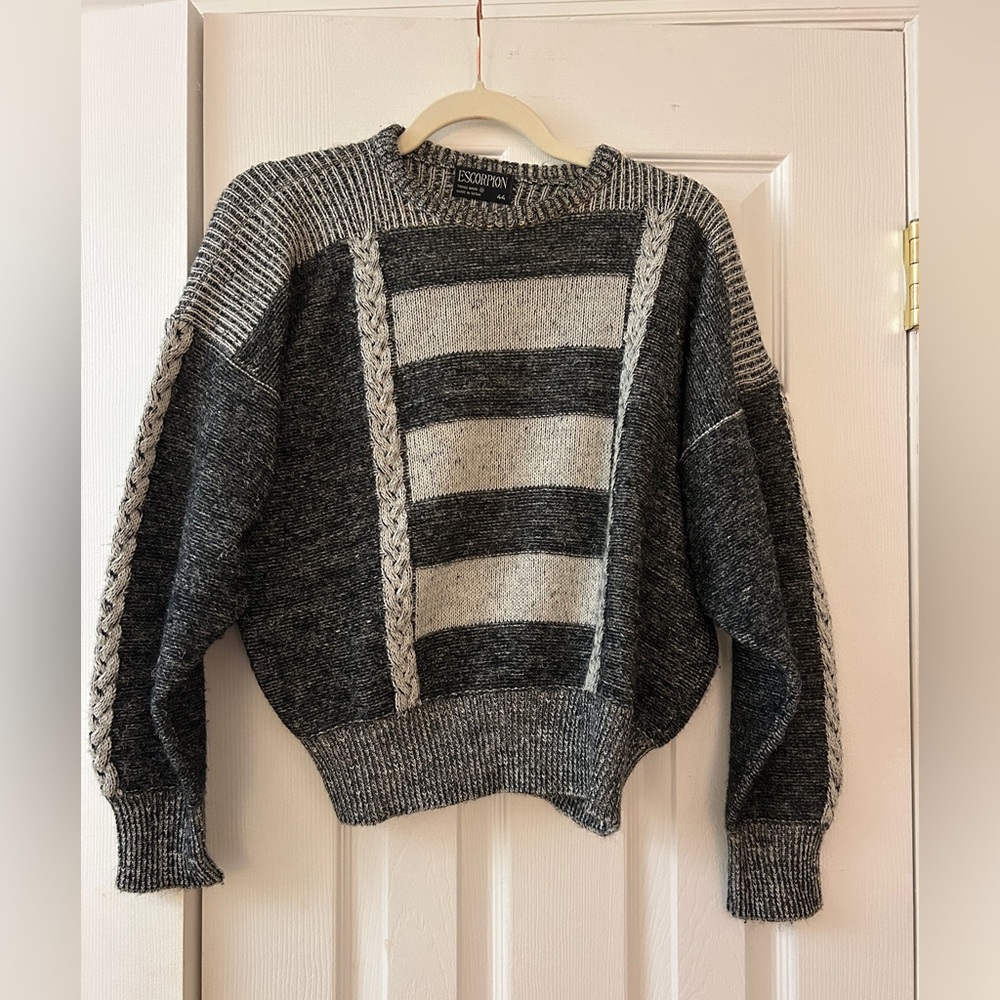 Vintage wool blend men’s sweater Spain 80’s S